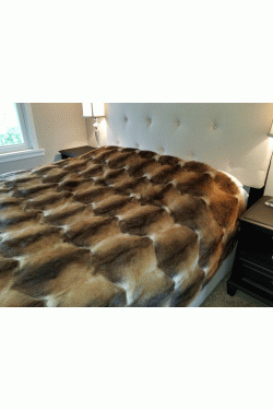 Muskrat Fur Blanket - King size